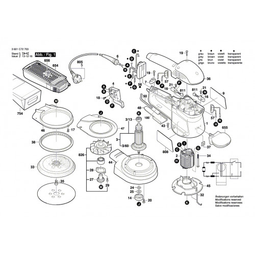 Запчасти для шлифмашины Bosch GEX 150AC